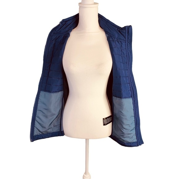 New Women's Medium Be Boundless Soft Touch Zip Up Mixed-Media Vest Light Blue - Picture 4 of 13